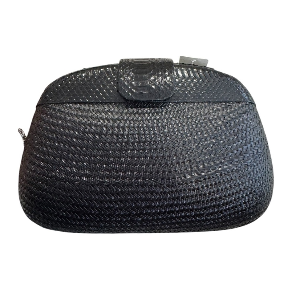 Gorgeous Straw & Python/Snake Clutch Bag*$650